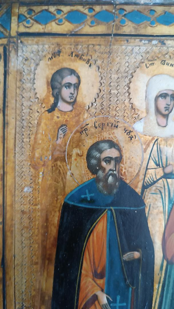 Old Russian Icon, Early 19th Century-photo-5