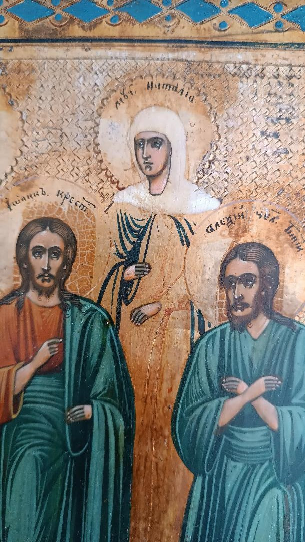 Old Russian Icon, Early 19th Century-photo-6