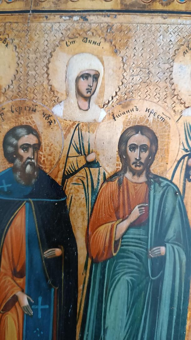 Old Russian Icon, Early 19th Century-photo-7