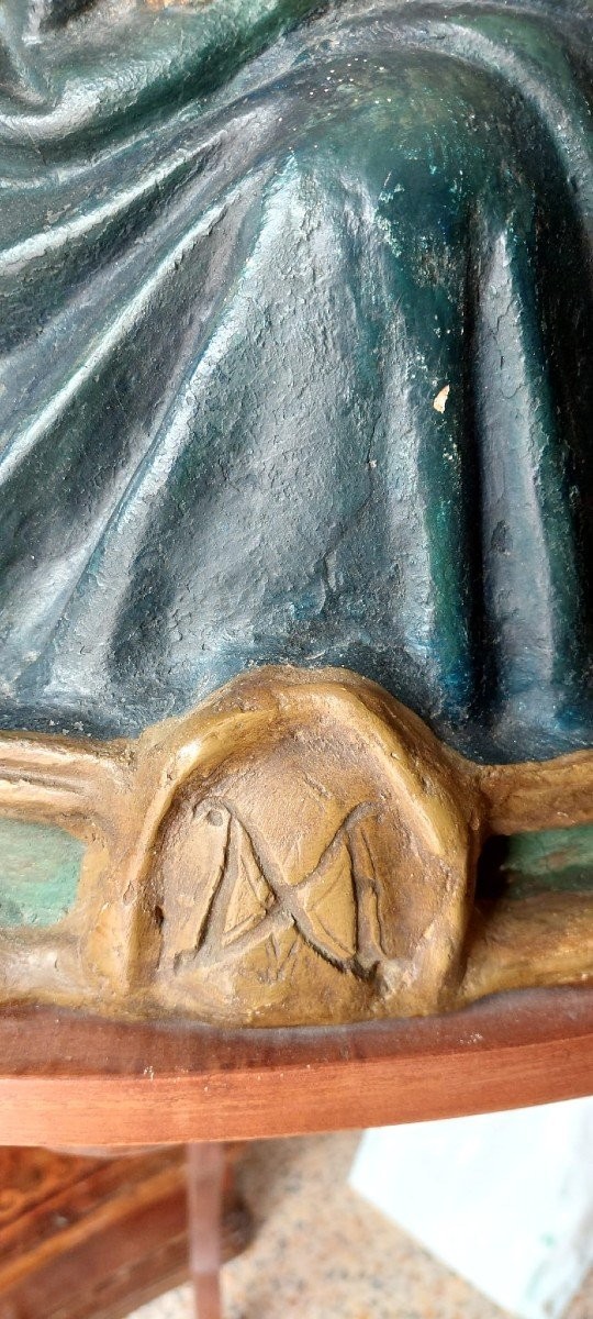 Madones Au Lait, Sculpture En Papier Mâché Polychrome, Italie, Début Du XVIIe Siècle-photo-4