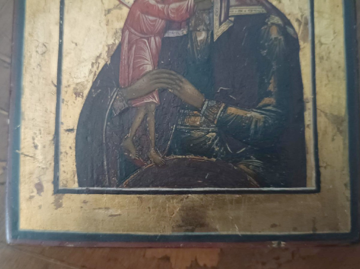 Ancient Russian Icon - Gold Background Virgin In Search Of Lost Souls-photo-3