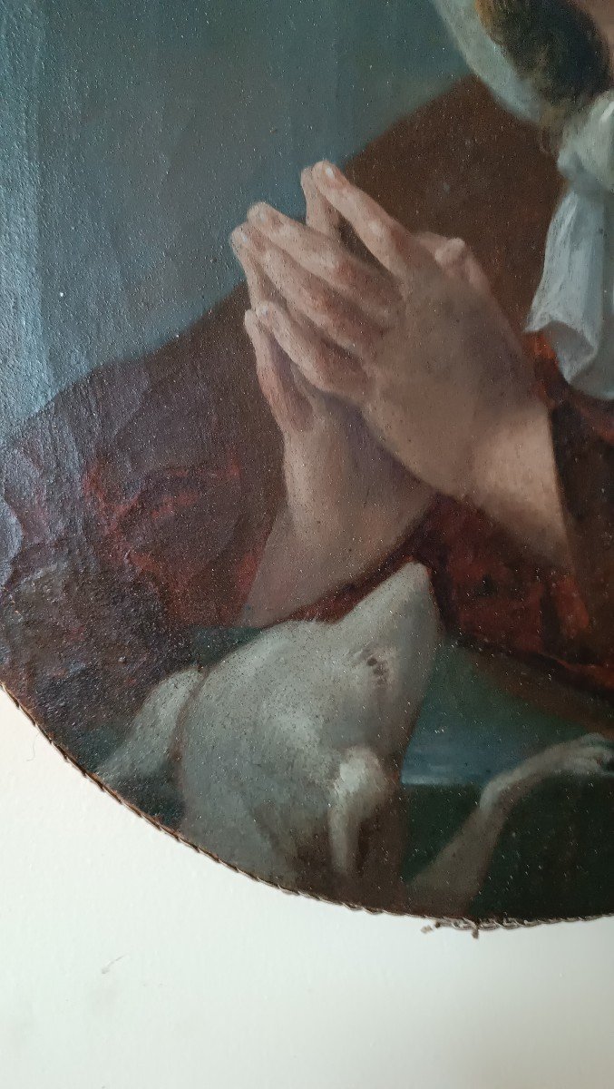 Peinture à l'Huile Sur Toile XVIIIe Siècle Santa Margherita Da Cortona, école Toscane-photo-2