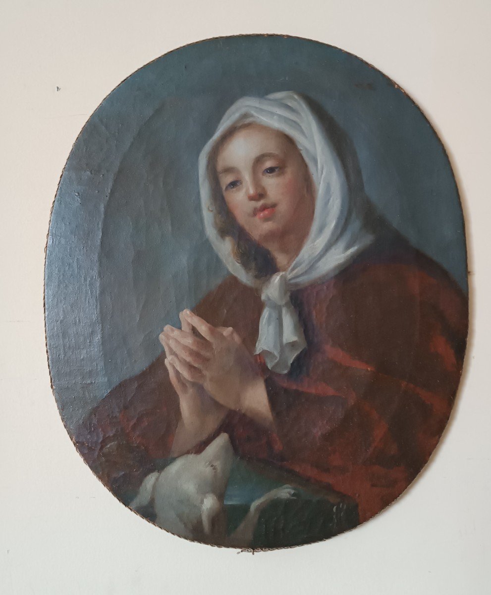 Peinture à l'Huile Sur Toile XVIIIe Siècle Santa Margherita Da Cortona, école Toscane-photo-4