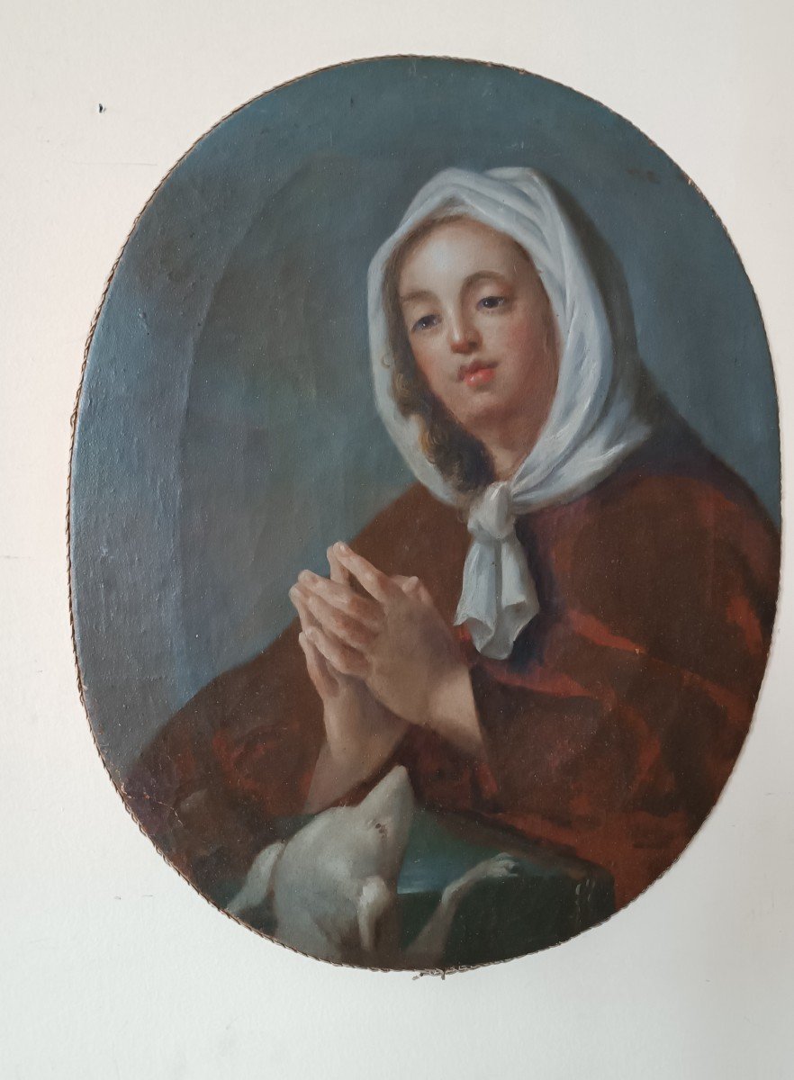 Peinture à l'Huile Sur Toile XVIIIe Siècle Santa Margherita Da Cortona, école Toscane-photo-6