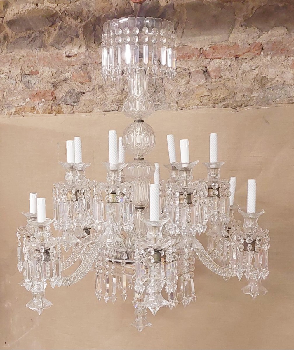 Large Crystal Chandelier France 30s/40s-photo-2