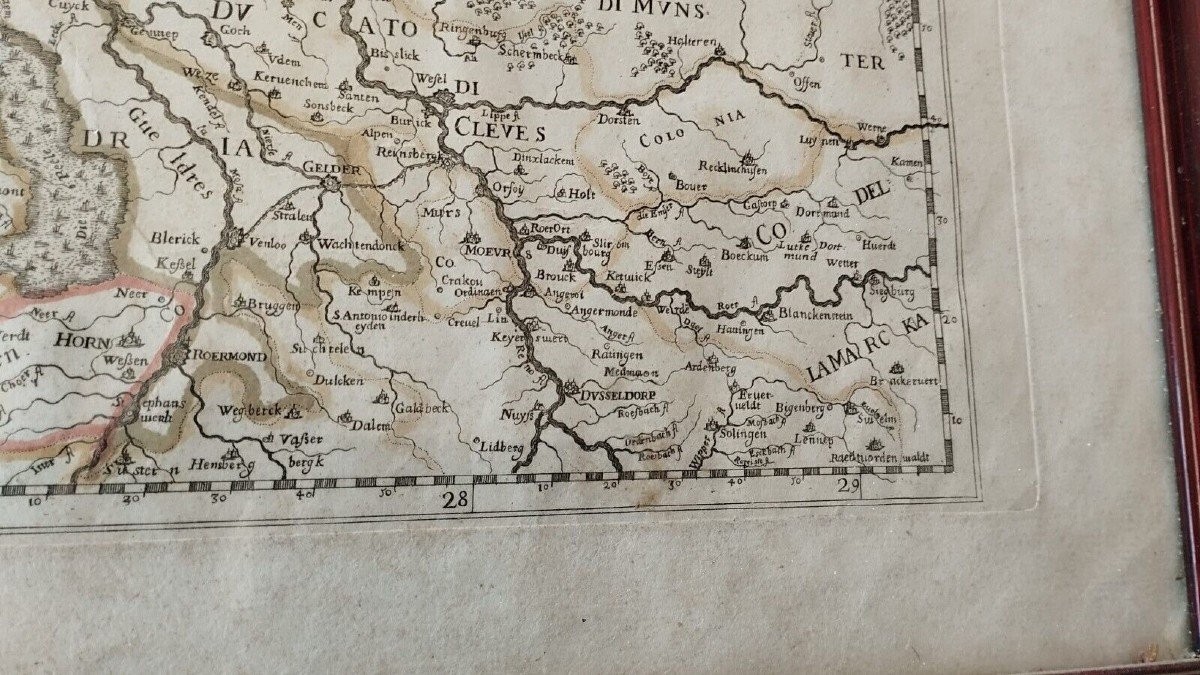 Carte 1672 Provinces Des Pays-bas De Rossi /sanson Original Antique-photo-3