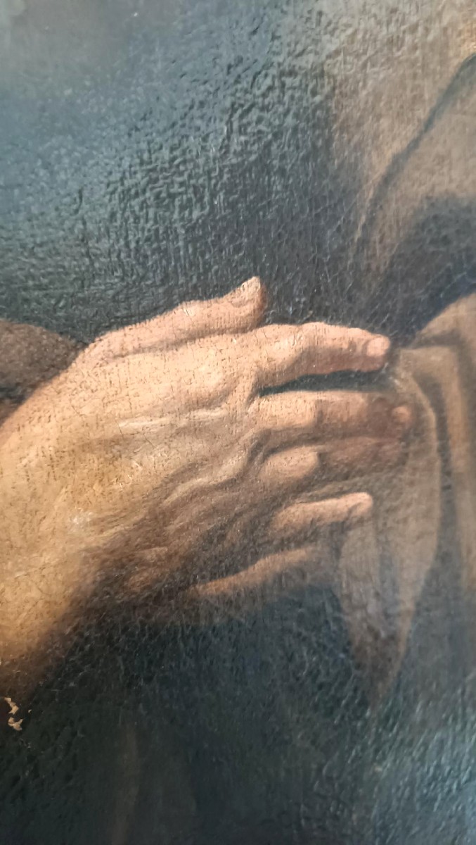 Ancient Oil Painting On Canvas - Saint Francis Of Paola - Antonio Cifrondi (1656-1730)-photo-5