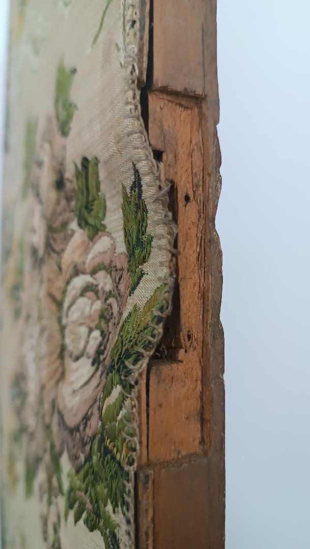 Portail de tabernacle antique, ciborium, en bois doré-photo-2