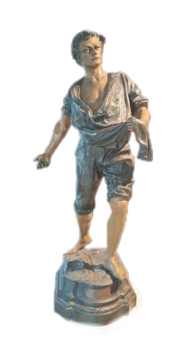 Super Sculpture Allégorie De l'Agriculture F.ta F. Milliot h.103 cm