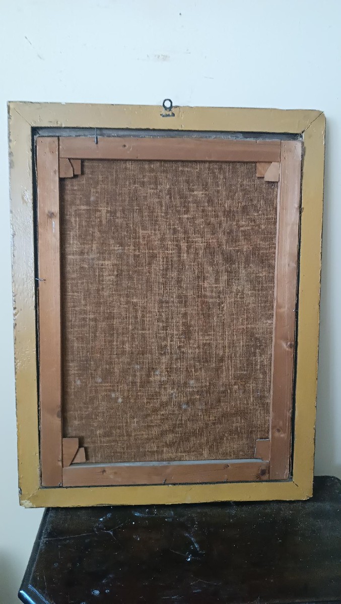 Peinture à l'huile sur toile, école italienne ancienne, XVIIIe siècle - Visitation-photo-2