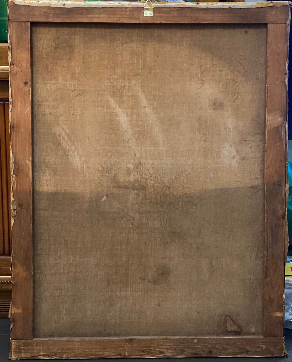 Oil Painting On Canvas, Portrait Of A Noblewoman  Biedermaier-photo-5