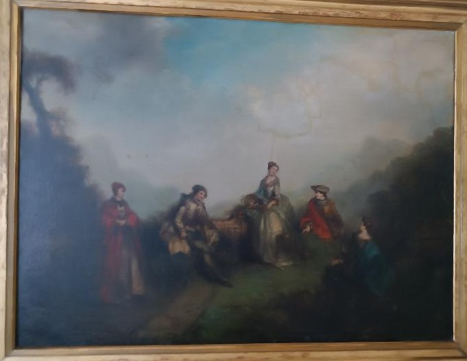 Oil Painting On Canvas, French School, Late 18th Century-photo-4