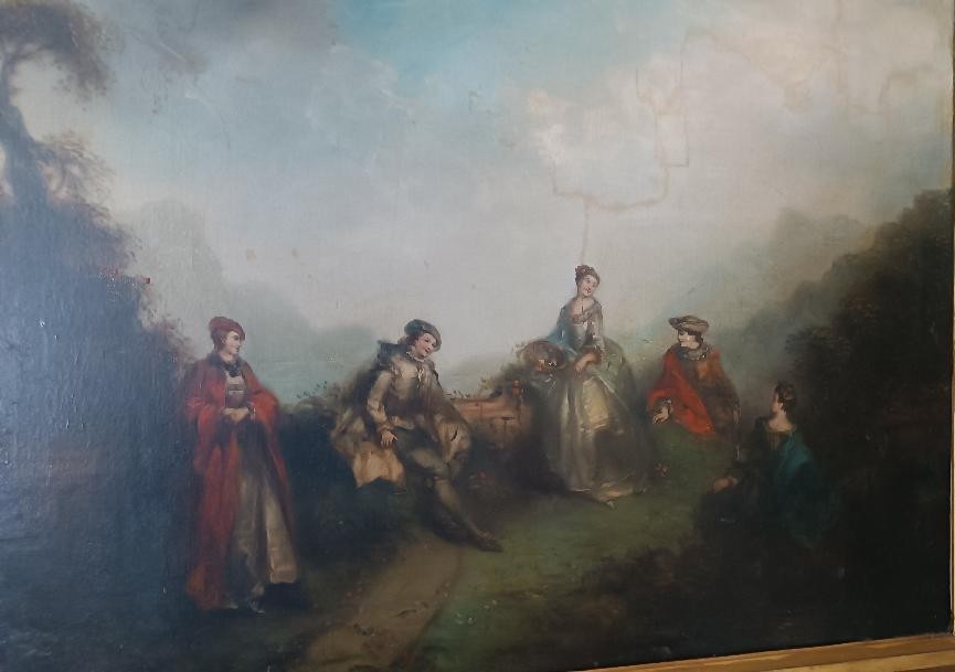 Oil Painting On Canvas, French School, Late 18th Century-photo-1
