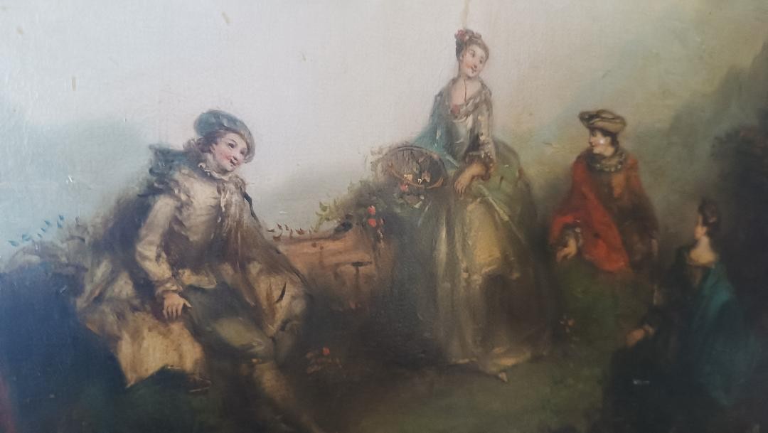 Oil Painting On Canvas, French School, Late 18th Century-photo-4