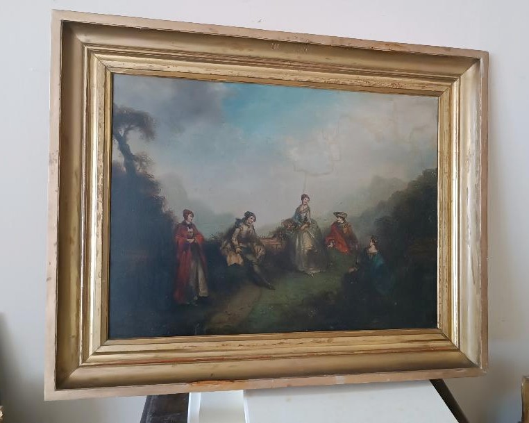 Oil Painting On Canvas, French School, Late 18th Century