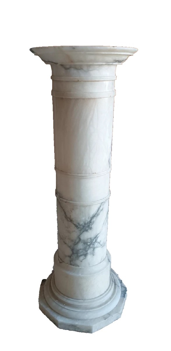 GRANDE COLONNE ANCIENNE EN ALBÂTRE