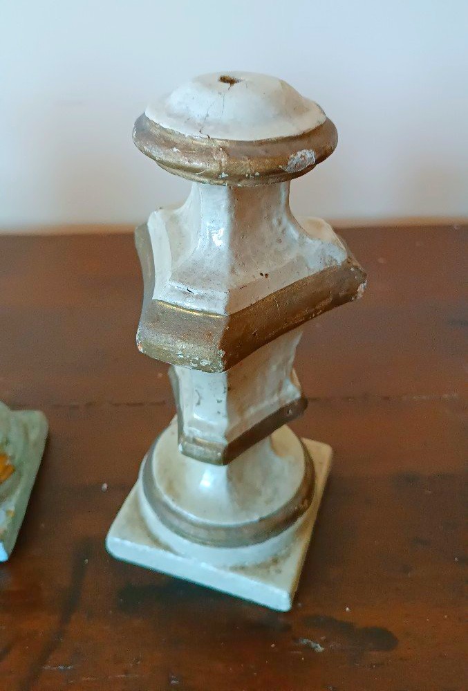 Series Of 4 Antique Palm Candlesticks-photo-1