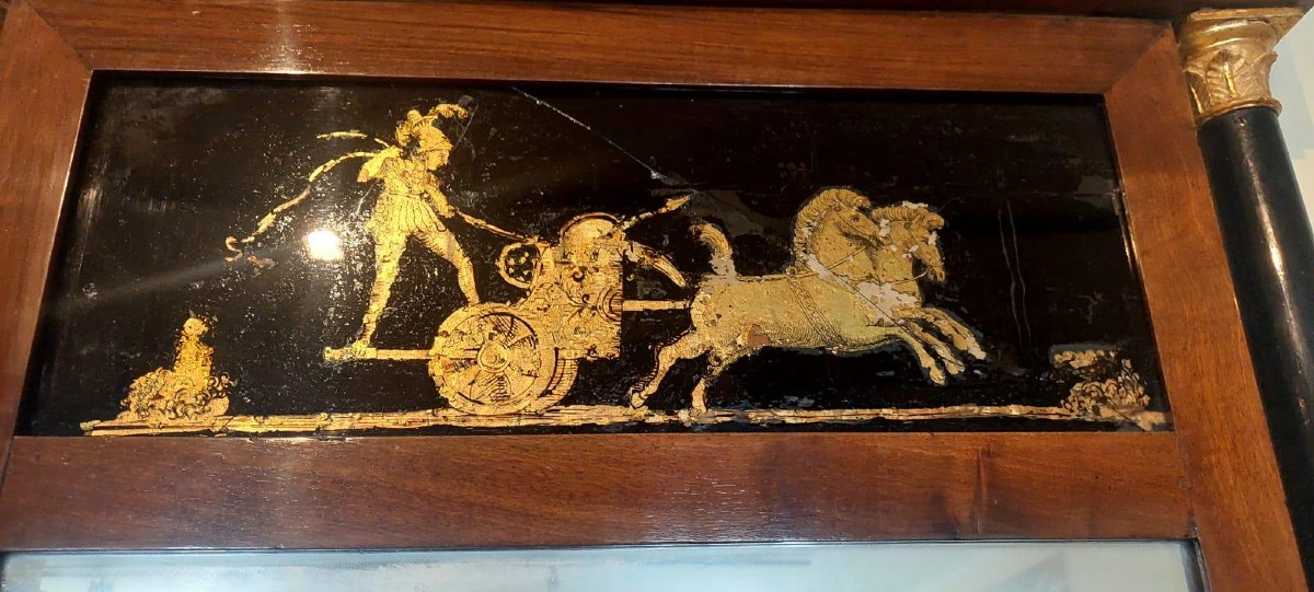 Commode Empire avec miroir - Italie du début du XIXe siècle (LUCCA)-photo-3