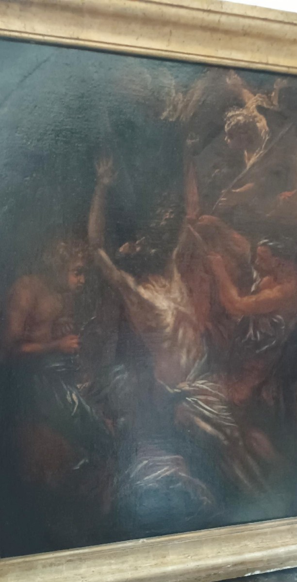 Ancient Painting - Oil On Canvas - 17th Century - Martyrdom Of St. Bartholomew-photo-3