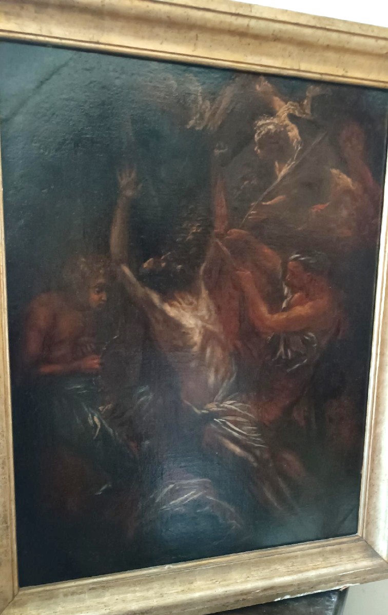 Ancient Painting - Oil On Canvas - 17th Century - Martyrdom Of St. Bartholomew-photo-6