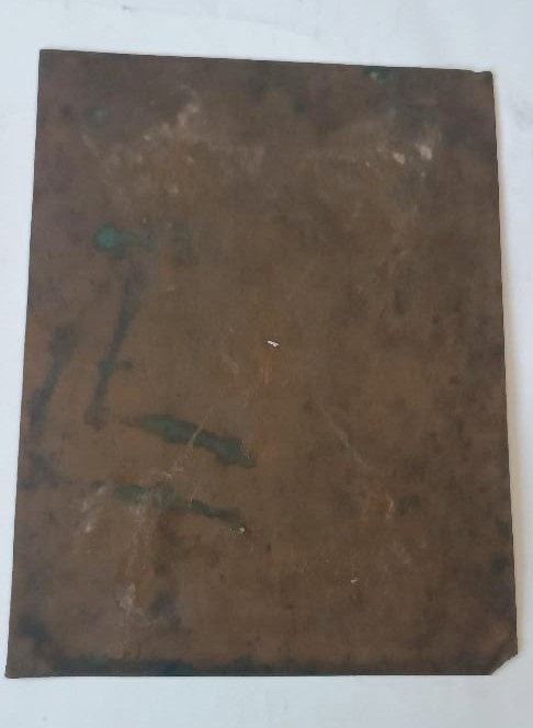 Peinture ancienne sur cuivre, école flamande, XVIIe siècle, représentant un saint-photo-1