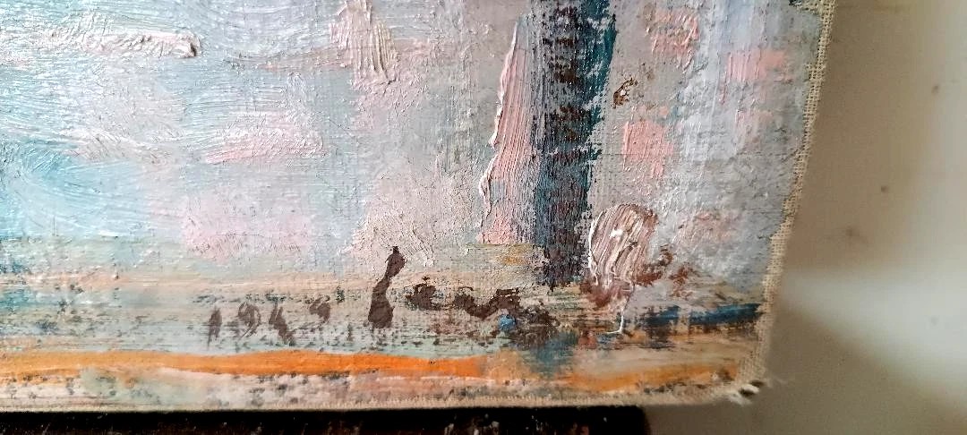 Huile sur toile "Paysage sicilien" FERRUCCIO FERRI - PRIX DE L'EXPOSITION NATIONALE DE SIENNE 1-photo-4