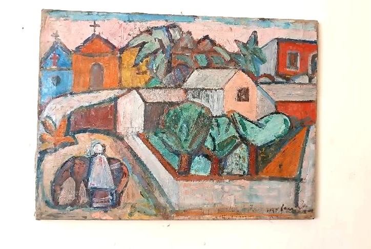 Huile sur toile "Paysage sicilien" FERRUCCIO FERRI - PRIX DE L'EXPOSITION NATIONALE DE SIENNE 1