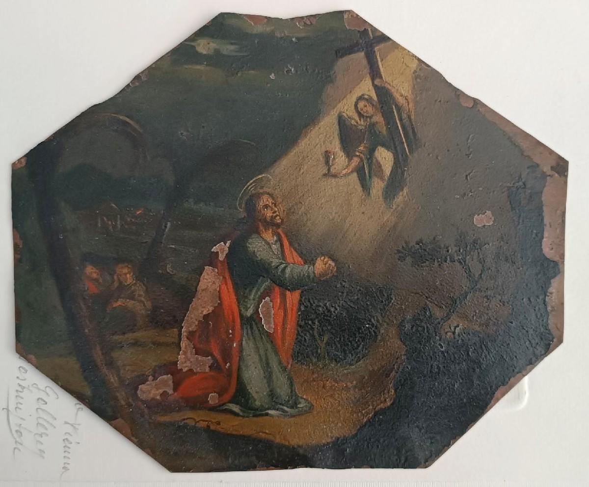 Painting On Copper - Religious Scene - 18th Century Italian School-photo-2