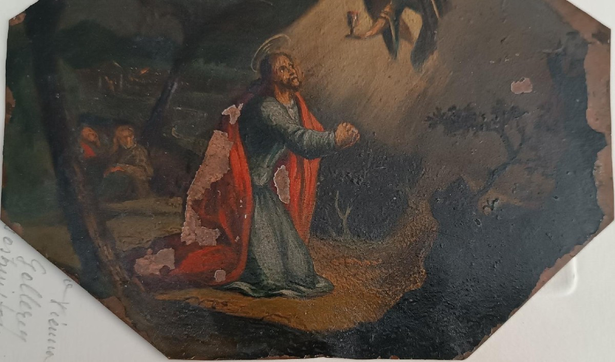 Painting On Copper - Religious Scene - 18th Century Italian School-photo-4