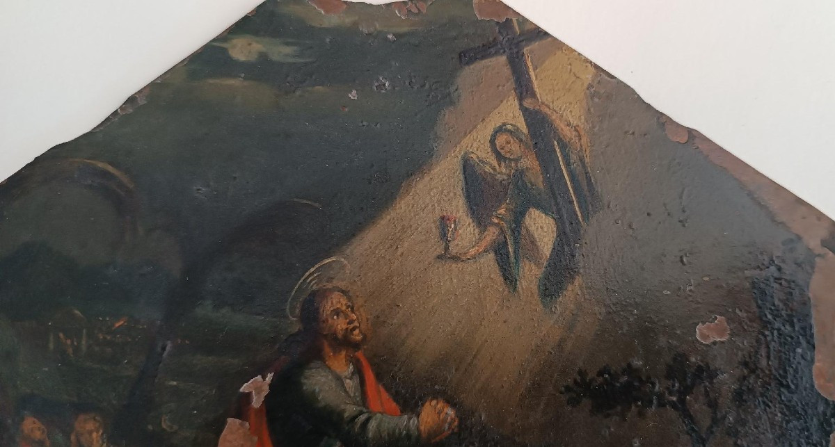 Painting On Copper - Religious Scene - 18th Century Italian School-photo-2