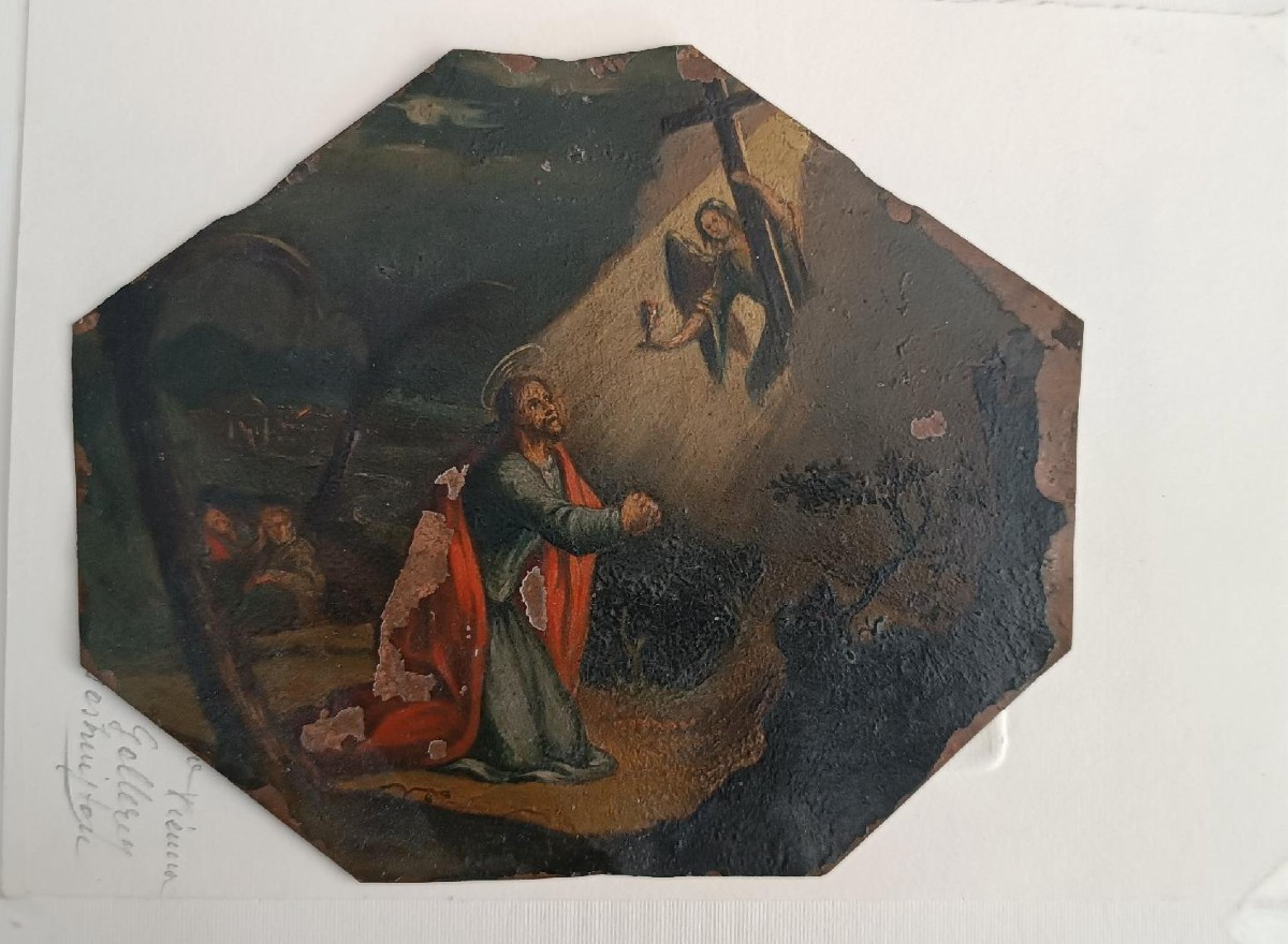 Painting On Copper - Religious Scene - 18th Century Italian School