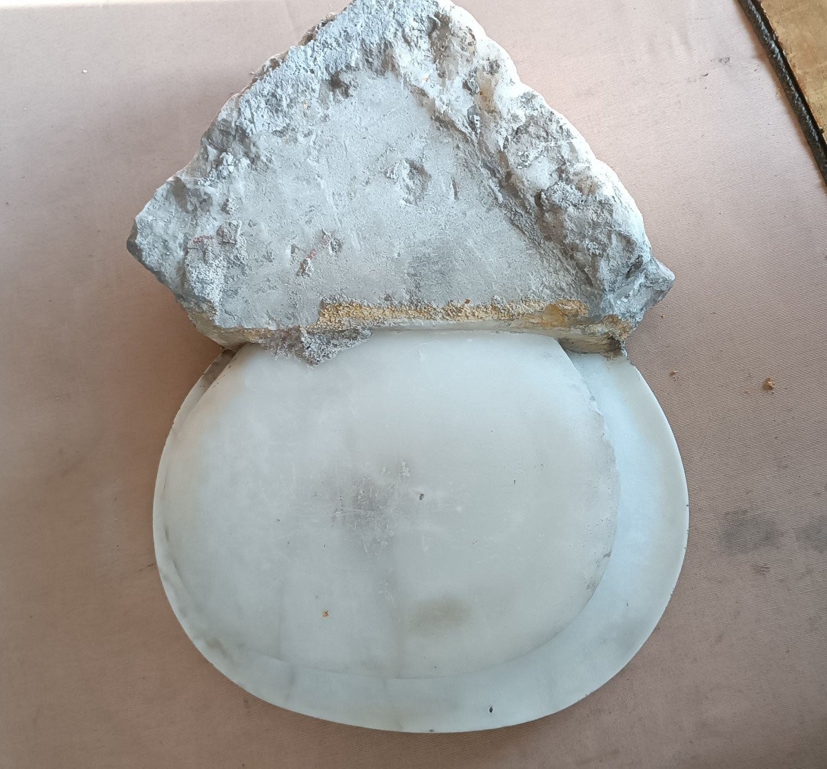 Bénitier Ancien En Marbre Baroque Italien-photo-1