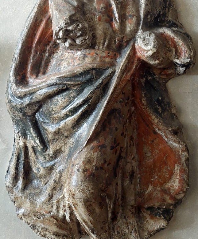 Madonna In Papier-mâché And Stucco 18th Century Italy-photo-3