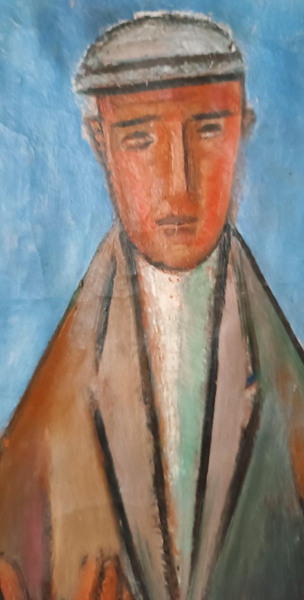 Huile sur toile FERRUCCIO FERRI -1948 - "PORTRAIT" PÉRIODE SYRACUSE-photo-1