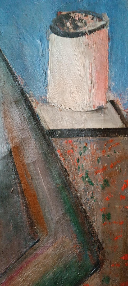 Huile sur toile FERRUCCIO FERRI -1948 - "PORTRAIT" PÉRIODE SYRACUSE-photo-3