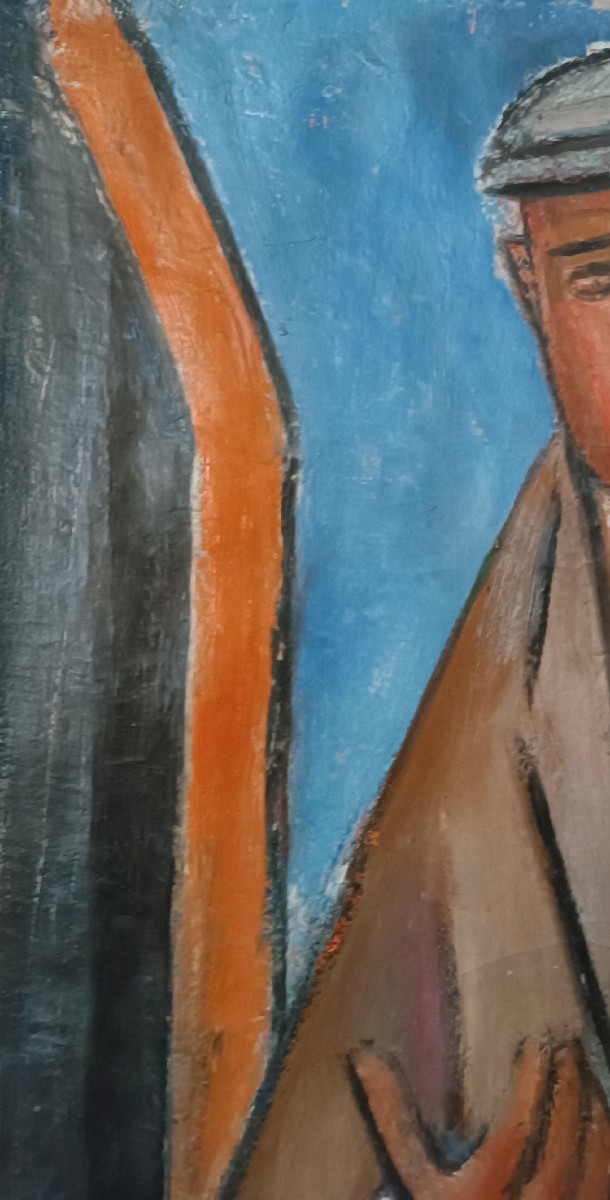 Huile sur toile FERRUCCIO FERRI -1948 - "PORTRAIT" PÉRIODE SYRACUSE-photo-4