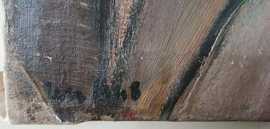 Huile sur toile FERRUCCIO FERRI -1948 - "PORTRAIT" PÉRIODE SYRACUSE-photo-6