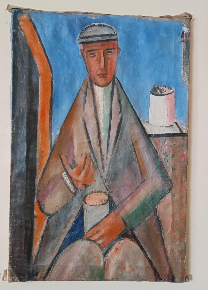 Huile sur toile FERRUCCIO FERRI -1948 - "PORTRAIT" PÉRIODE SYRACUSE