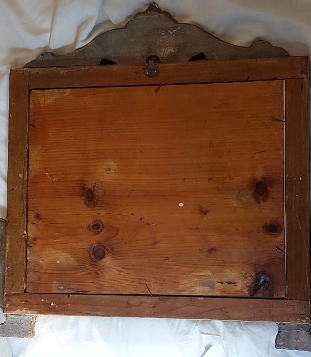 Antique Silver Wooden Frame Early 19th Century Cherubini Engraving-photo-4