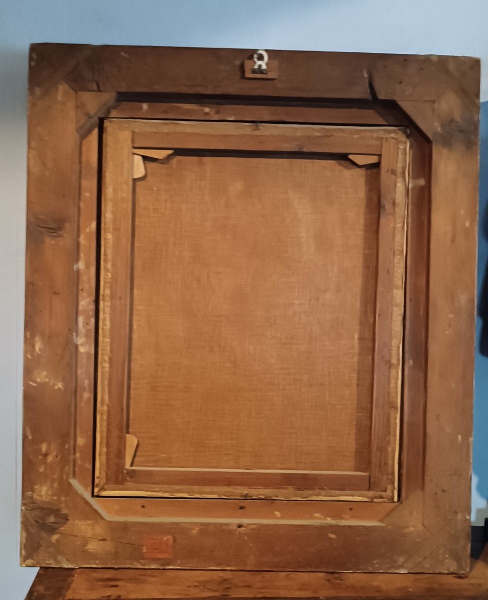 Peinture à l'Huile Sur Toile Portrait Seconde Moitié Du 19ème Siècle - Ecole Allemande-photo-7