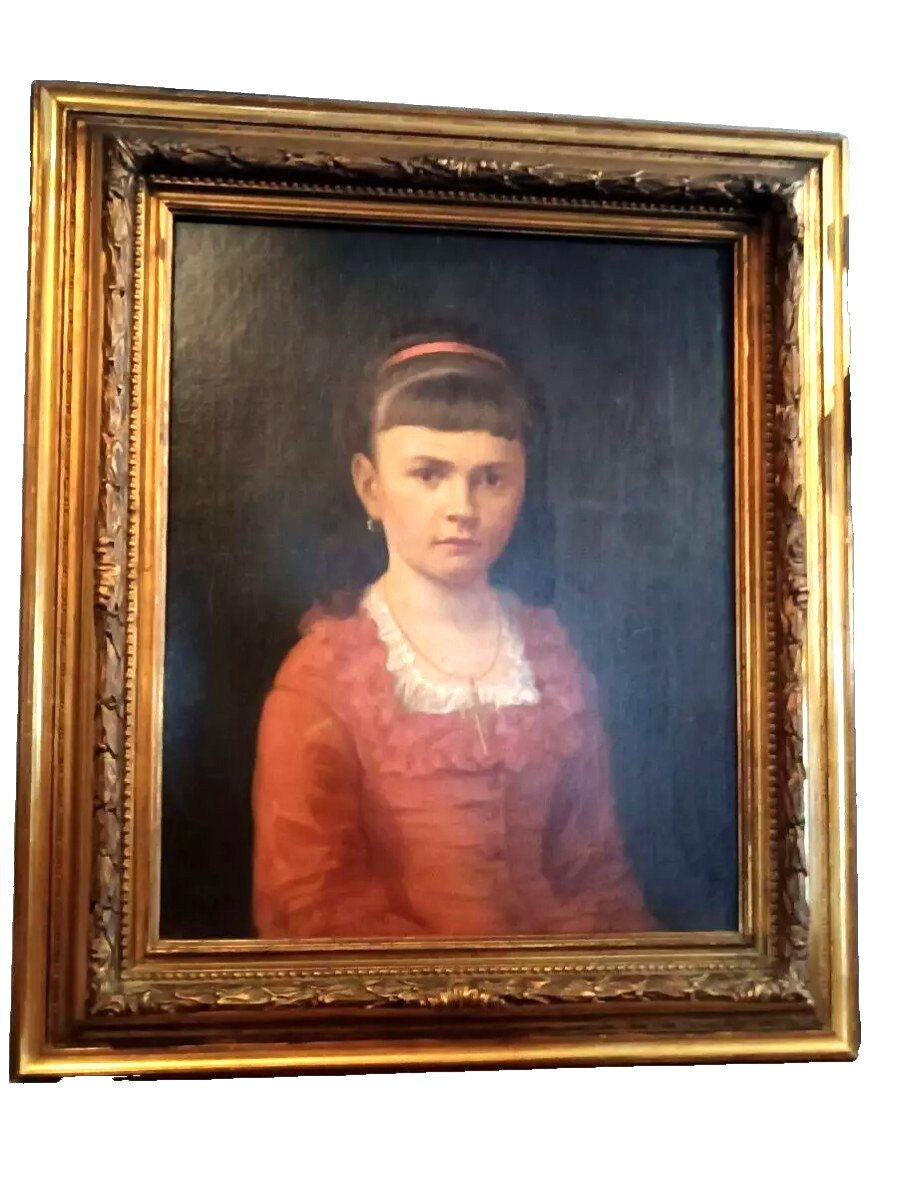 Peinture à l'Huile Sur Toile Portrait Seconde Moitié Du 19ème Siècle - Ecole Allemande