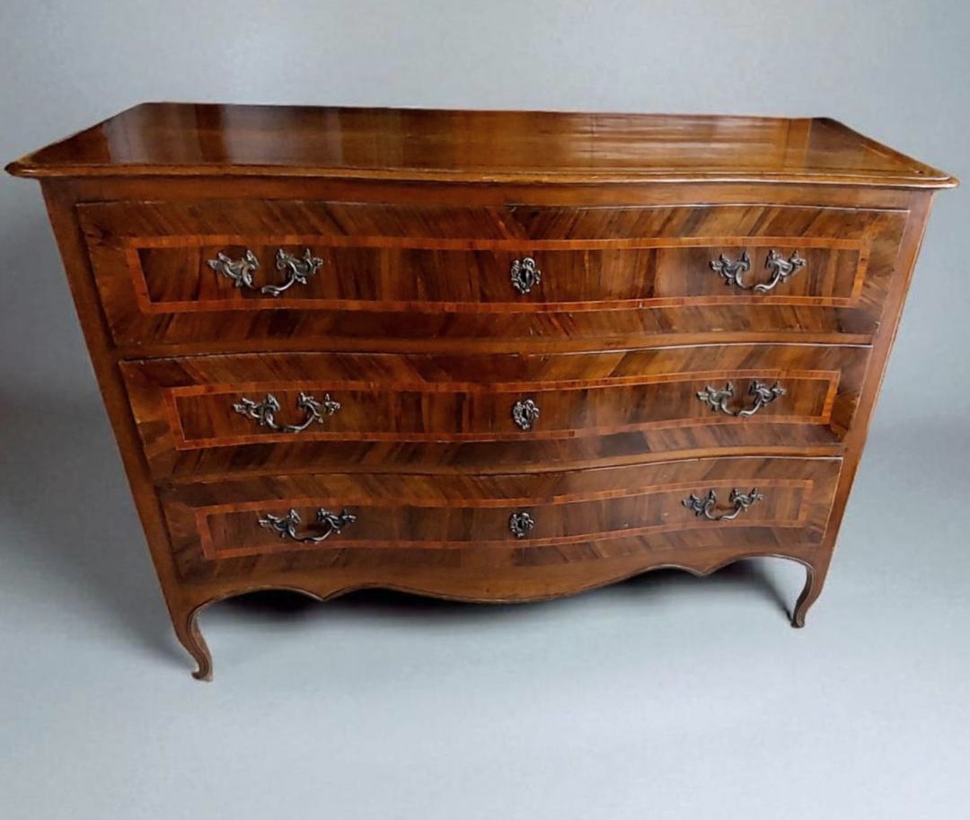 Louis XV Baroque Chest Of Drawers, Second Half Of The 18th Century-photo-3