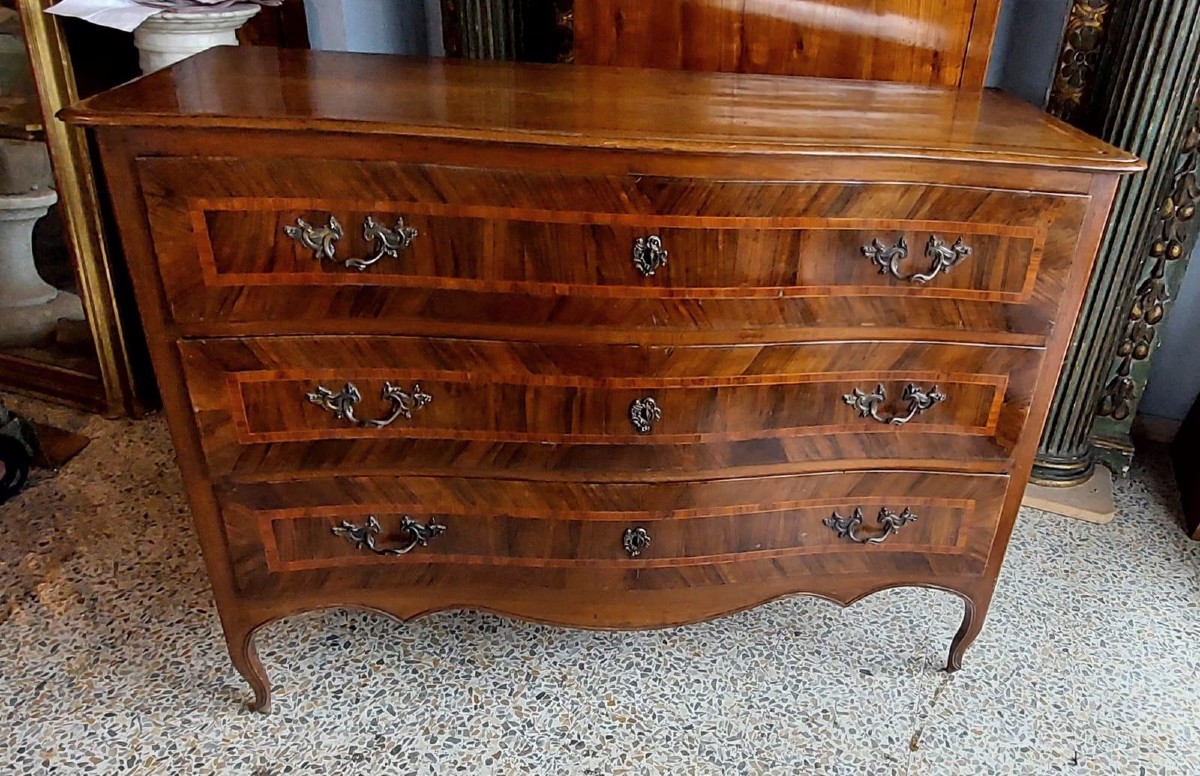 Louis XV Baroque Chest Of Drawers, Second Half Of The 18th Century-photo-2