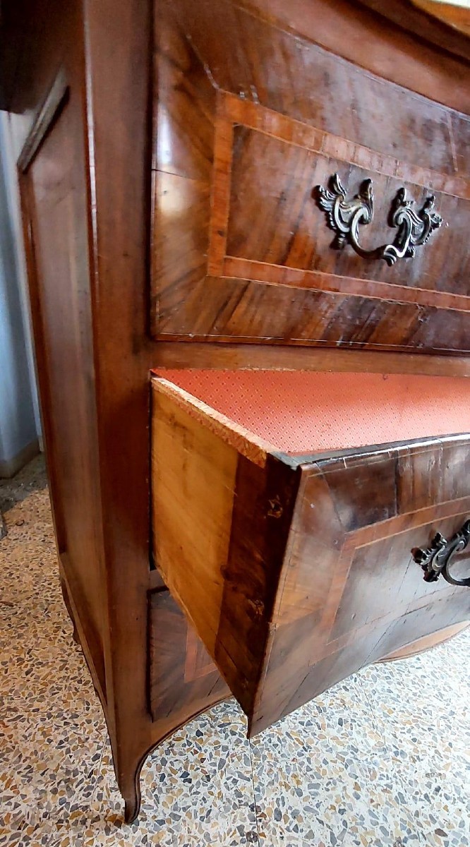 Louis XV Baroque Chest Of Drawers, Second Half Of The 18th Century-photo-5