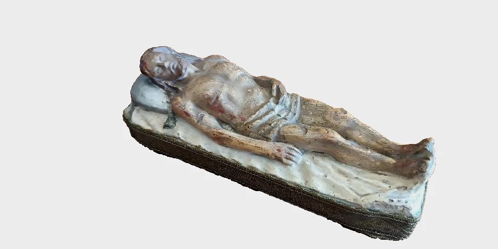 Small Sculpture Of Christ Deposed In Stucco, 18th Century