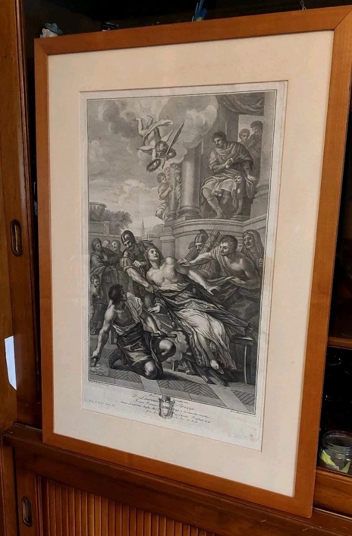 GRAVURE DU MARTYRE DU SAINT-LAURENT CECCHI GIOVANNI BATTISTA 1776-photo-2