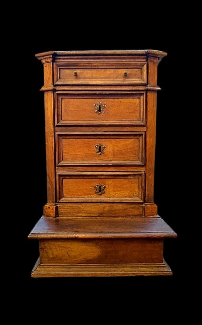 Genouillère antique à 4 tiroirs, Italie, début du XVIIIe siècle-photo-2