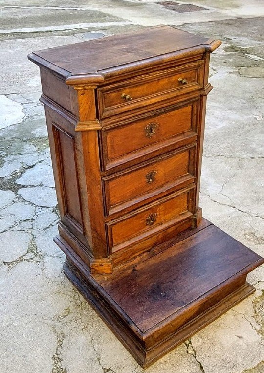 Genouillère antique à 4 tiroirs, Italie, début du XVIIIe siècle-photo-3