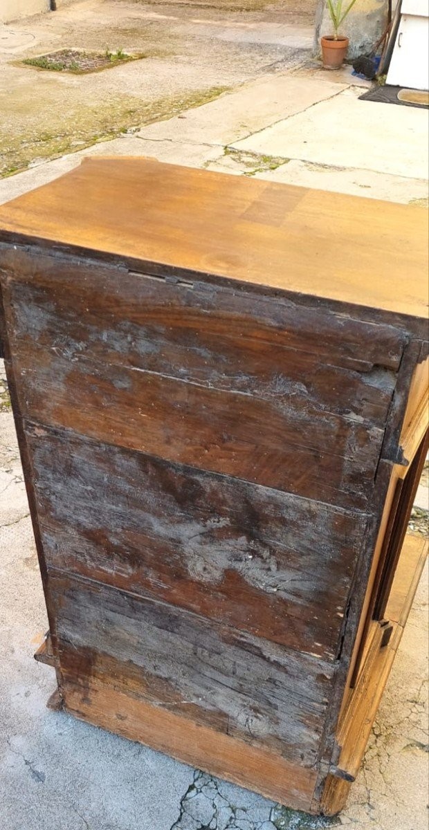 Genouillère antique à 4 tiroirs, Italie, début du XVIIIe siècle-photo-5