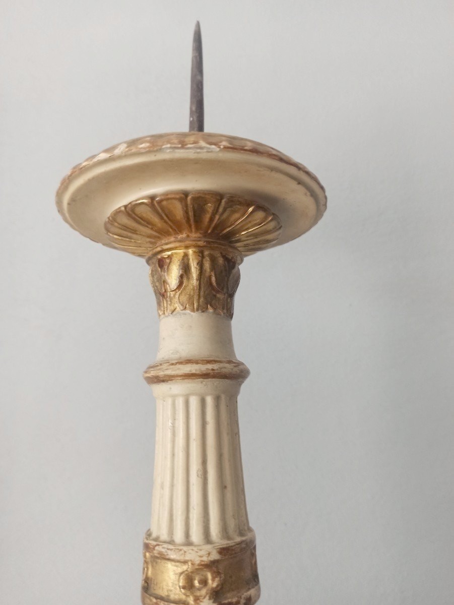 Chandeliers Bois Doré Ancien h.80 cm-photo-3